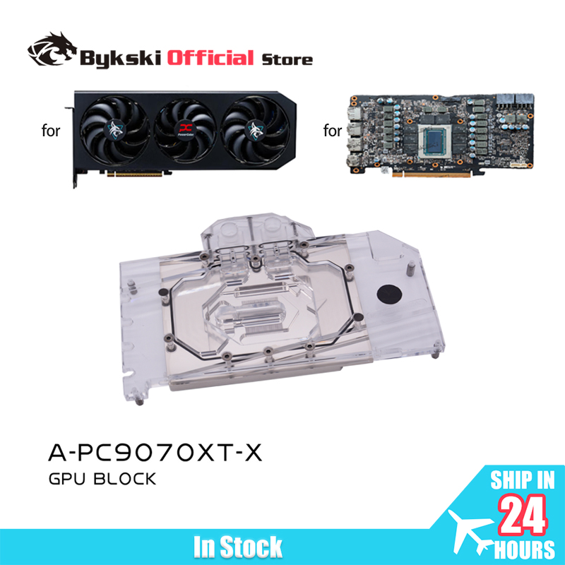 Rx 9070 Xt - Bykski A-PC9070XT-X GPU-waterblok Gebruik voor PowerColor