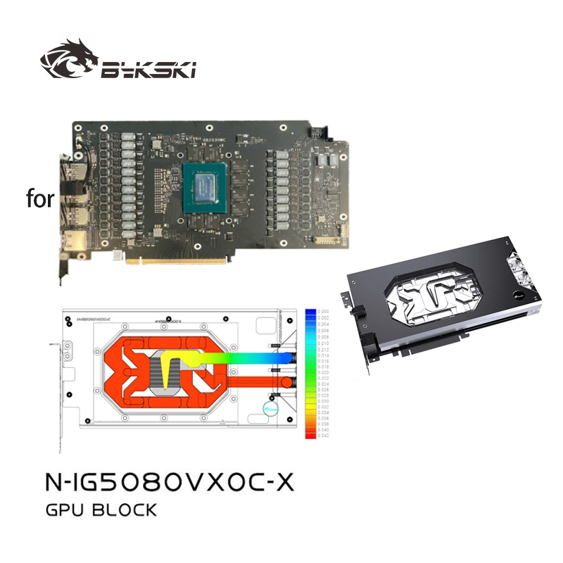 Rtx 5080 16Gb - Bykski N-IG5080VXOC-X GPU-blok Gebruik voor kleurrijke