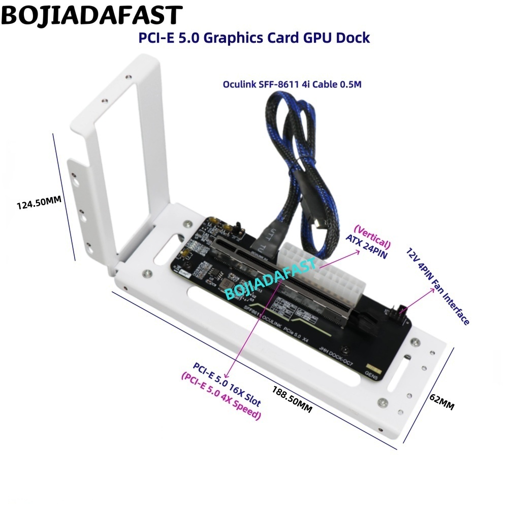 Pcie 5.0 Gpu Riser Cable - PCI-E 5.0 16X GEN5 Adapterkaart OcuLink