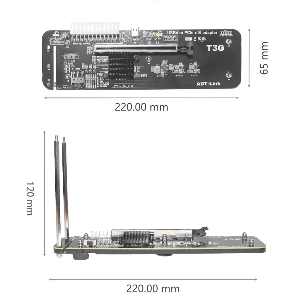ADT UT3G Voor NUC ITX STX Note - Gpu External Dock Egpu Thunderbolt 4 recensie en prijs