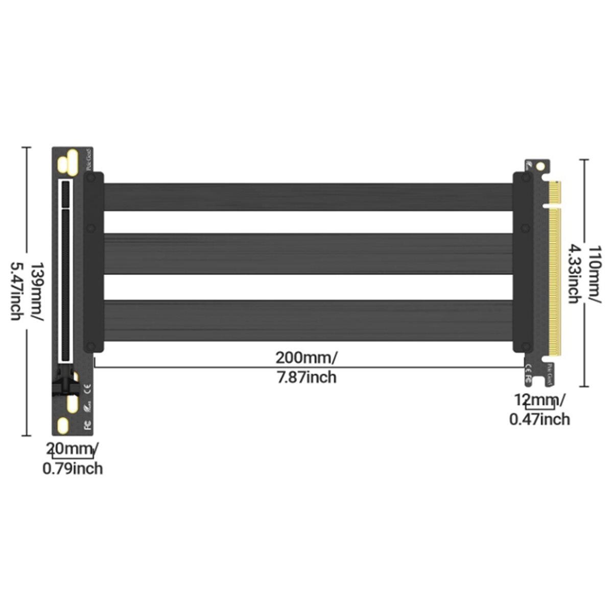 PCIe 5.0 Riserkabel GPU Vertic - Pcie 5.0 Gpu Riser Cable recensie en prijs