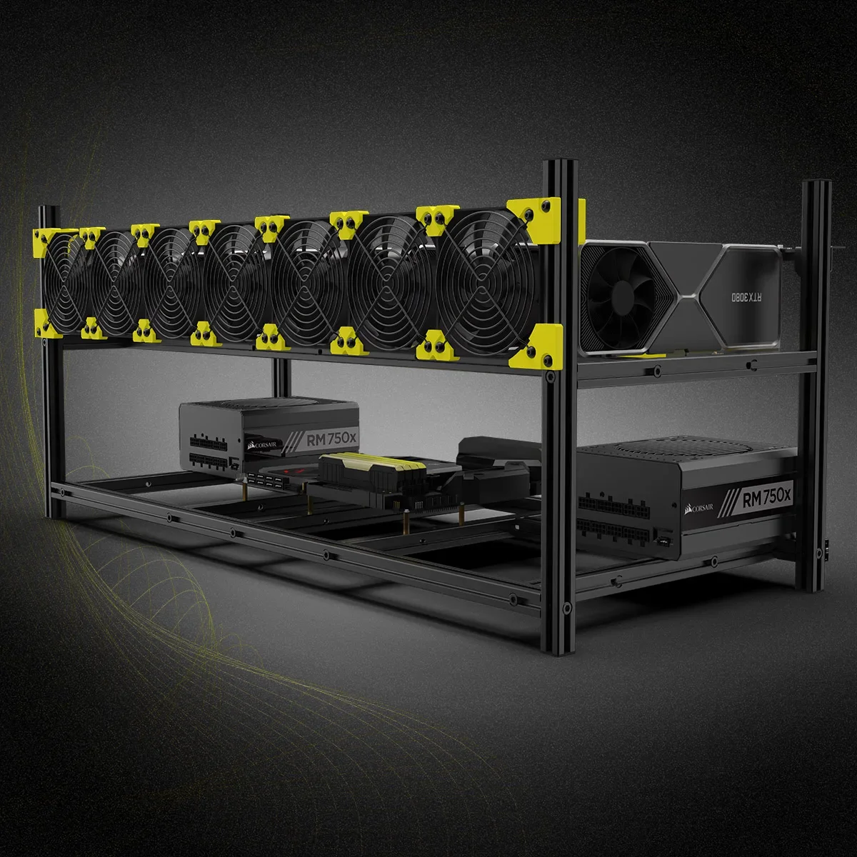 1 stuk 8 GPU grafische kaart a - Gpu Mining Rig Frame 8 Gpu recensie en prijs