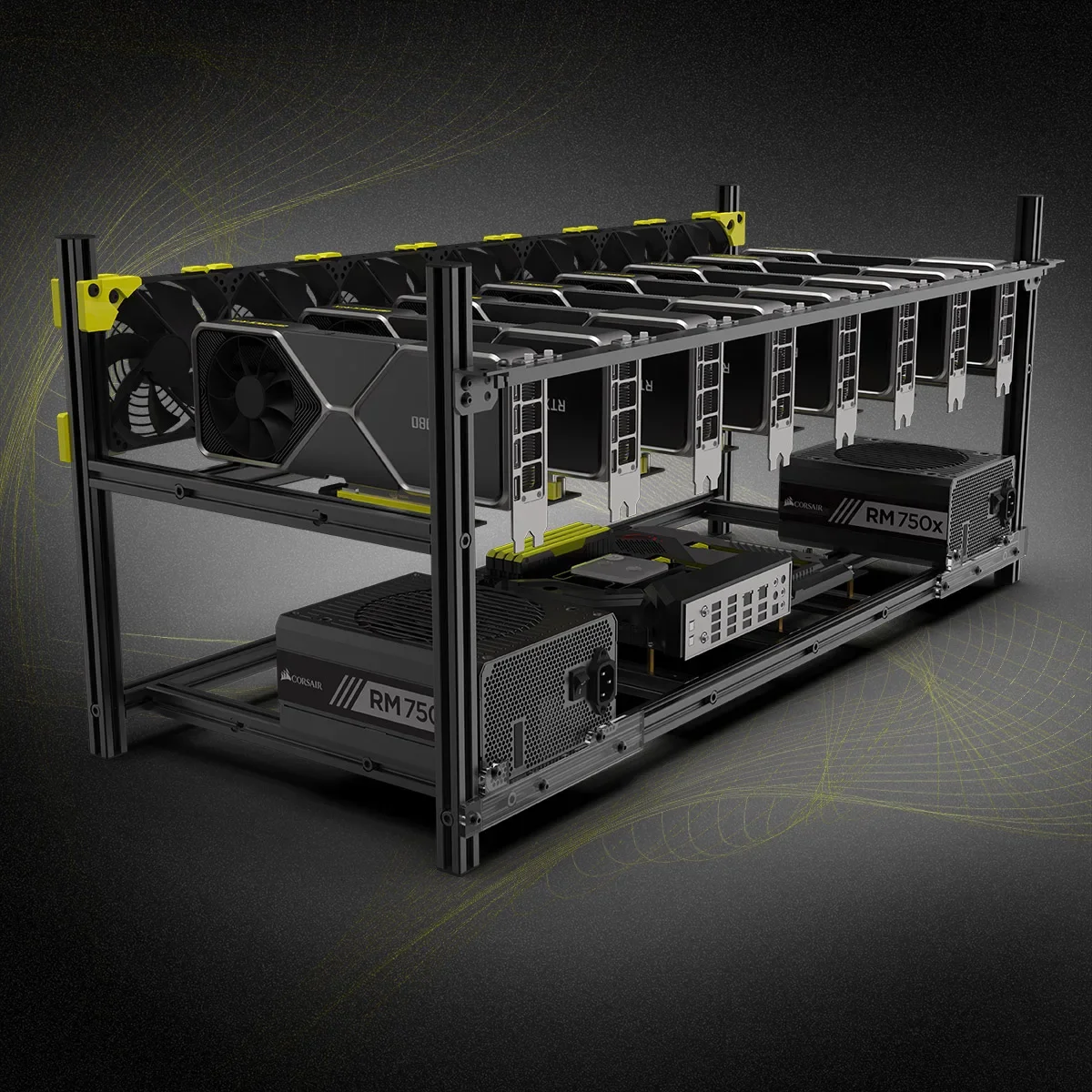 1 stuk 8 GPU grafische kaart a - Gpu Mining Rig Frame 8 Gpu recensie en prijs