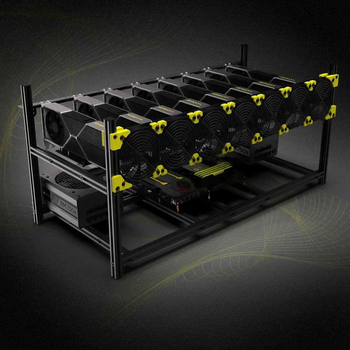1 stuk 8 GPU grafische kaart a - Gpu Mining Rig Frame 8 Gpu recensie en prijs