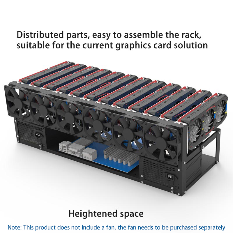 6/8/12 kaarten GPU-beugel Open - Gpu Mining Rig Frame 8 Gpu recensie en prijs