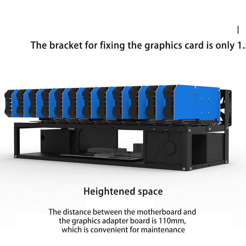 6/8/12 kaarten GPU-beugel Open - Gpu Mining Rig Frame 8 Gpu recensie en prijs