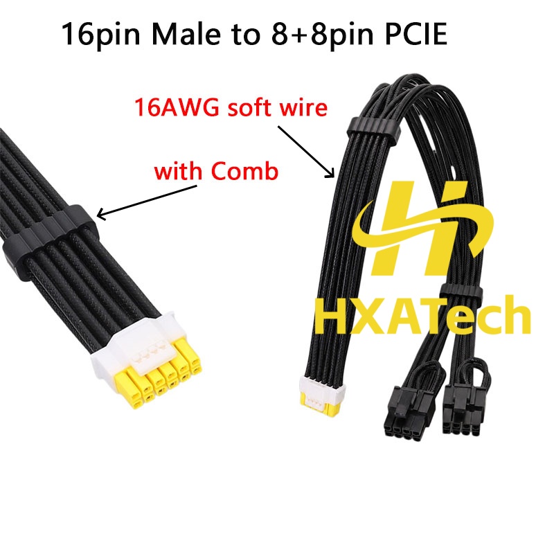 HXATech-Colorful 12VHPWR naar  - Dual 8Pin To 16Pin 12Vhpwr Cable recensie en prijs