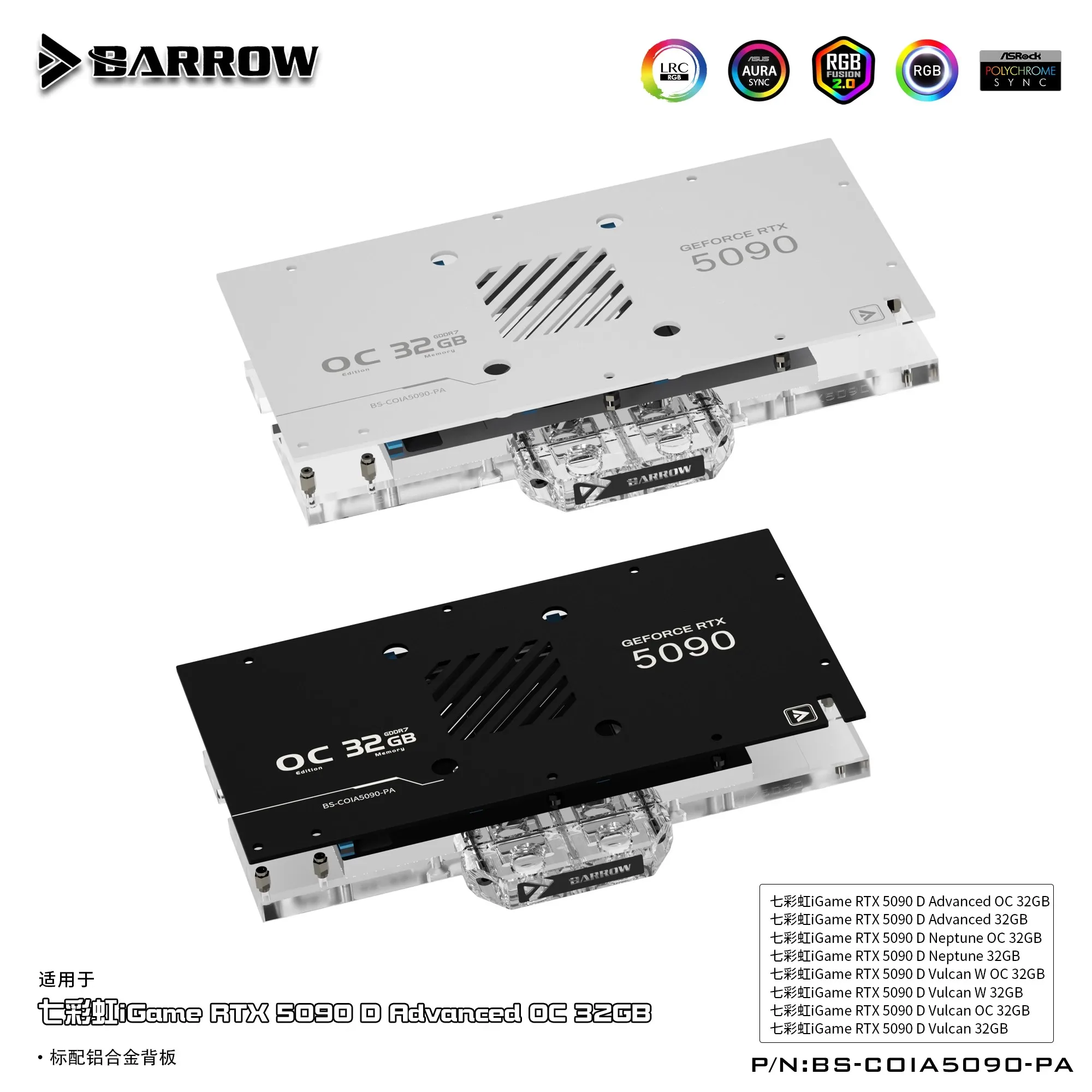 Barrow GPU-waterblok Gebruik v - Rtx 5090 32Gb recensie en prijs